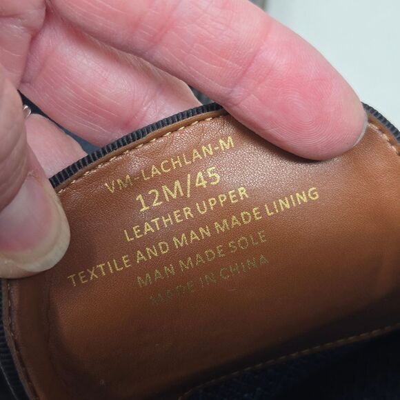 VINCE CAMUTO Lachlan Black Leather Penny Loafers Size 12 - Picture 9 of 9